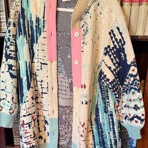 Aldo Martins Colorful Abstract Cardigan